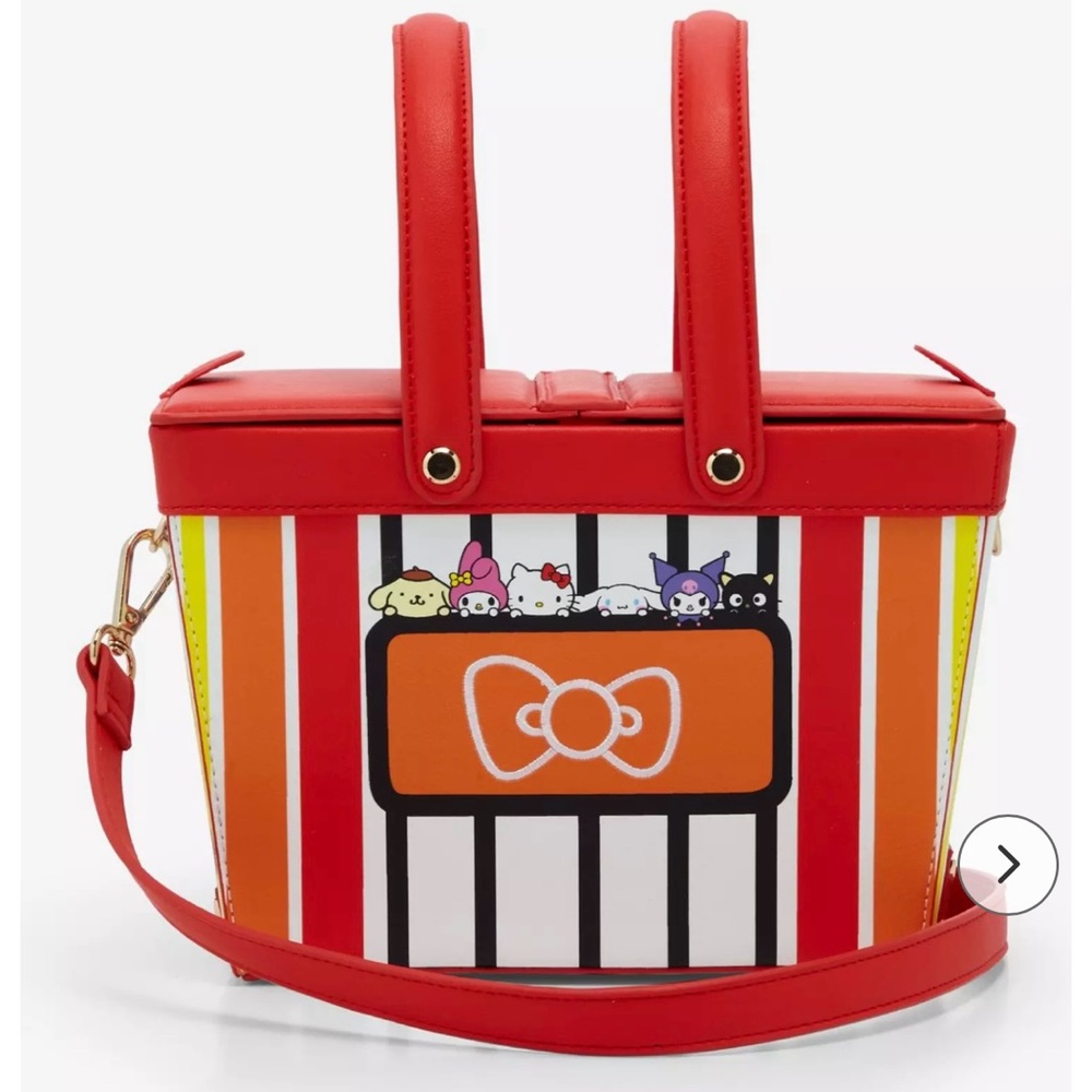 NWT Sanrio Hello Kitty & Friends Kawaii Mart Shopping Basket Crossbody loungefly - Picture 5 of 5